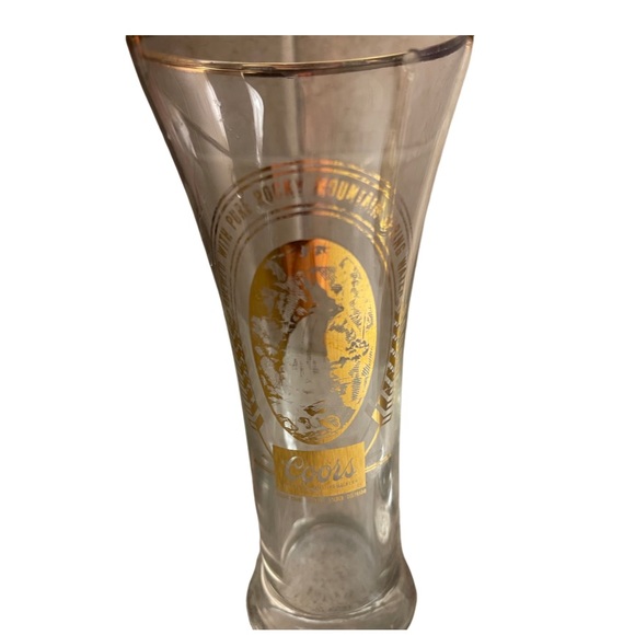 Coors Original Gold Plated Vintage Pilsner Glasses : 60’s-70’s Barware- Set of 2 - Picture 4 of 4